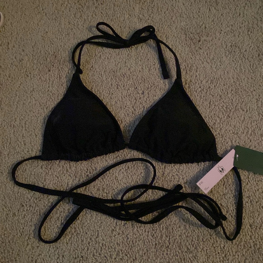 BRAND NEW black triangle target bikini top